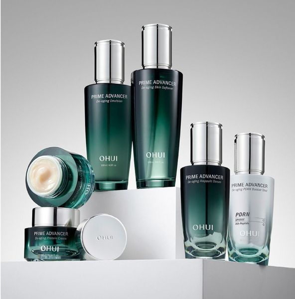OHUI Prime Advancer Special 4 pcs Set with cushion &mdash; premium anti-aging skincare set