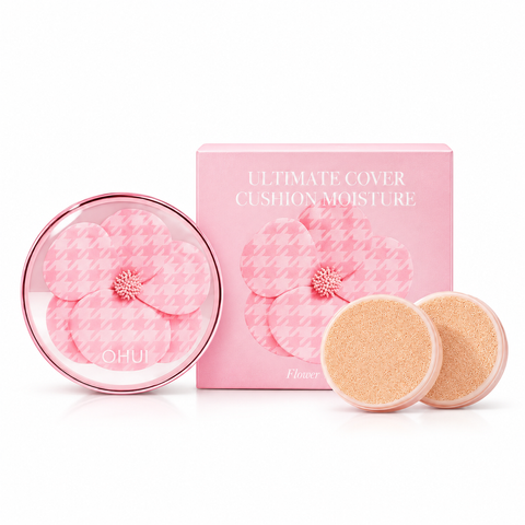 OHUI Ultimate Cover Cushion Moisture Flower Limited Edition &mdash; зволожувальний кушон у квітковому дизайні, футляр + 2 рефіли OH-UC-MC-Flower фото